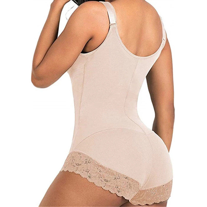 Tight fitting underwear shapewear one-piece triangular zipper shapewear