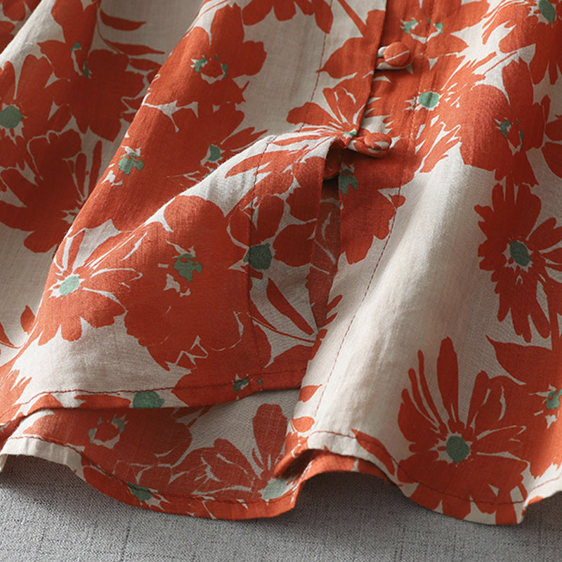 Floral Loose Blouse for Women