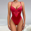 Sexy Lace Splicing Shapewear Bodysuit Silk Backless Jumpsuit