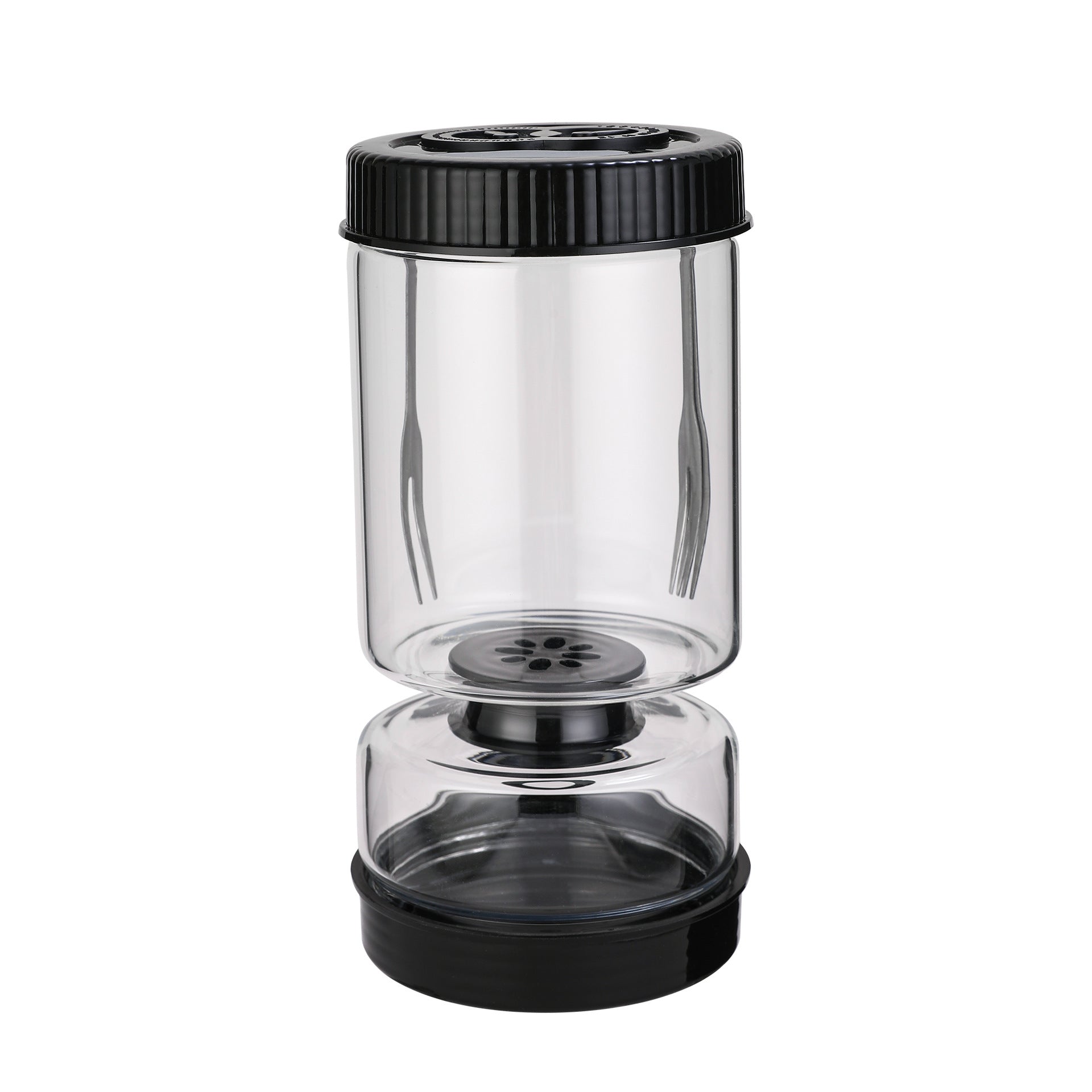 Circular Fifth Generation Dry-Wet Separation Pickle Jar: Sand Timer Glass Container
