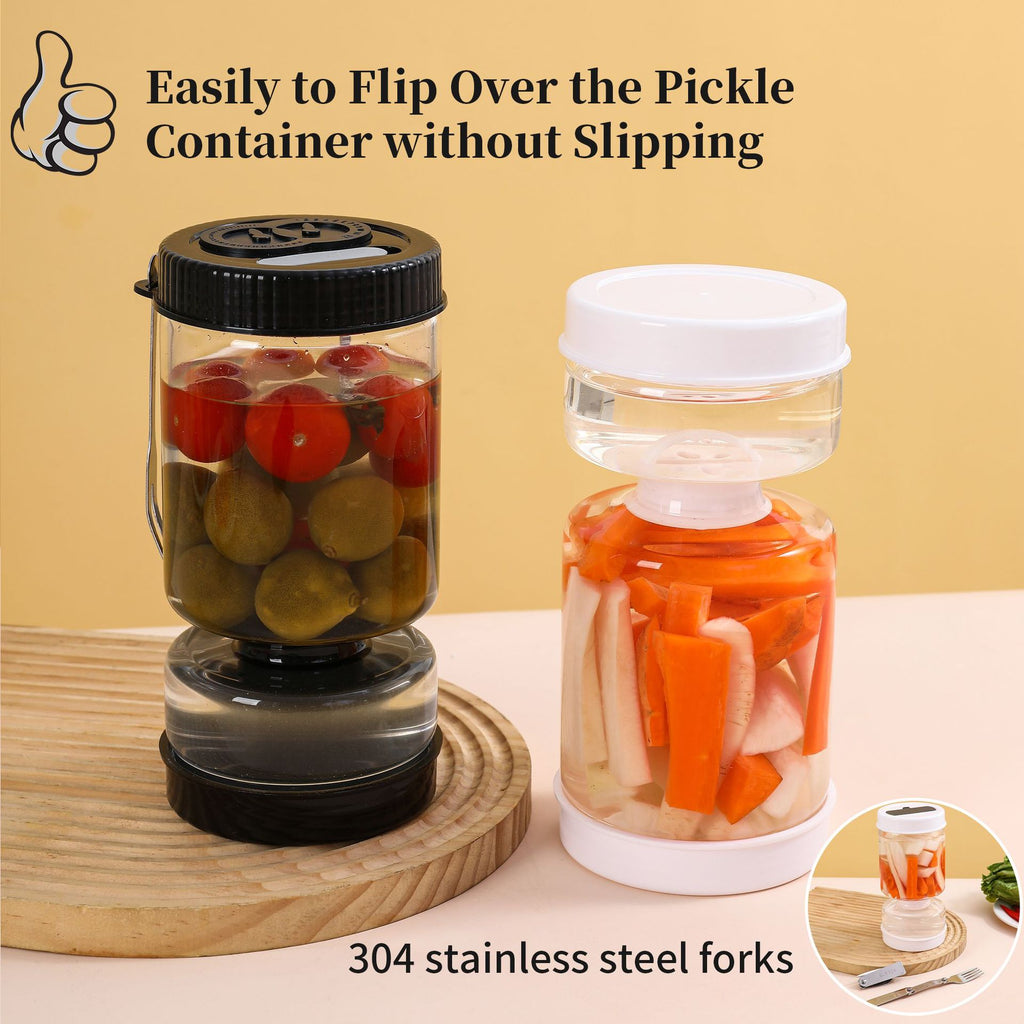 Circular Fifth Generation Dry-Wet Separation Pickle Jar: Sand Timer Glass Container