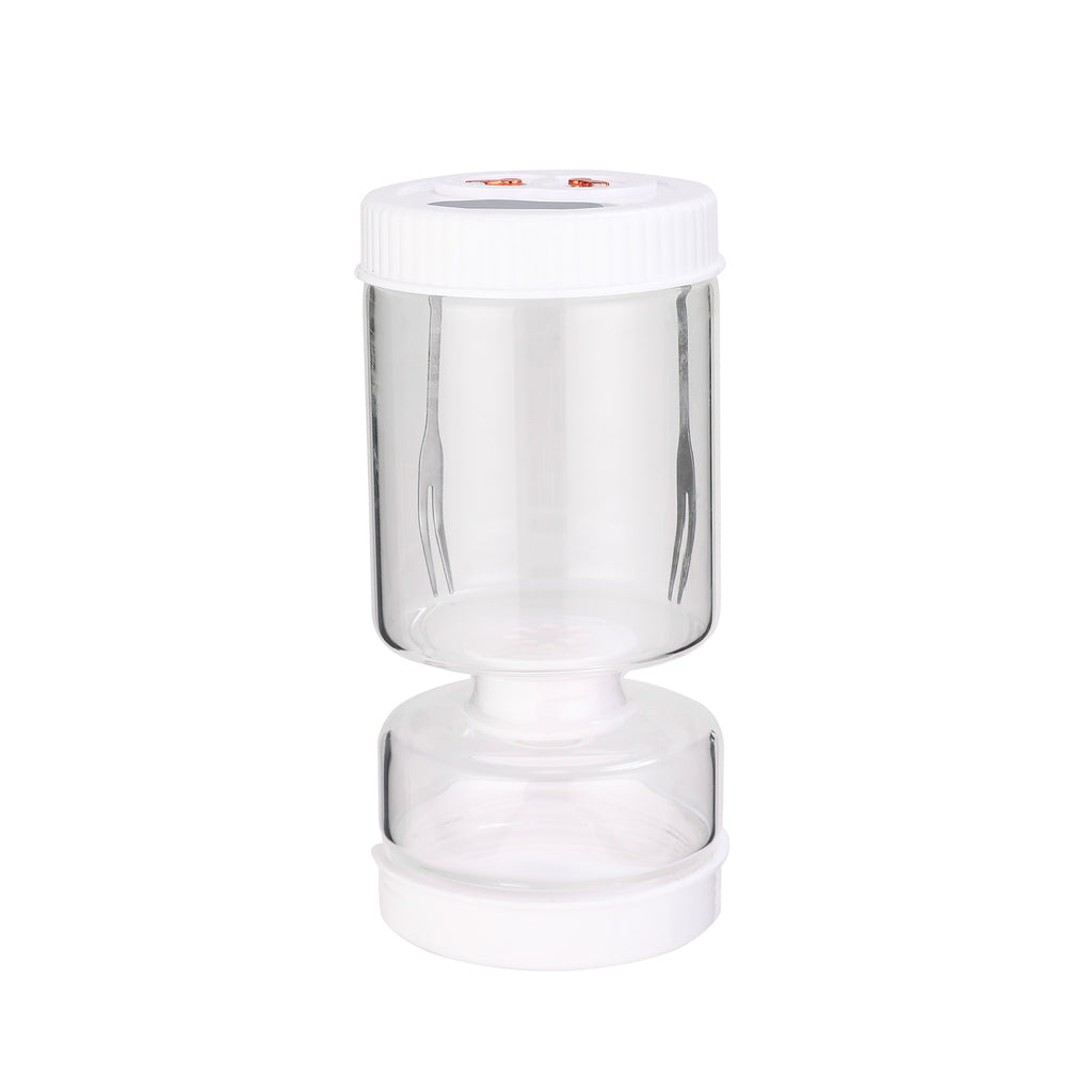 Circular Fifth Generation Dry-Wet Separation Pickle Jar: Sand Timer Glass Container