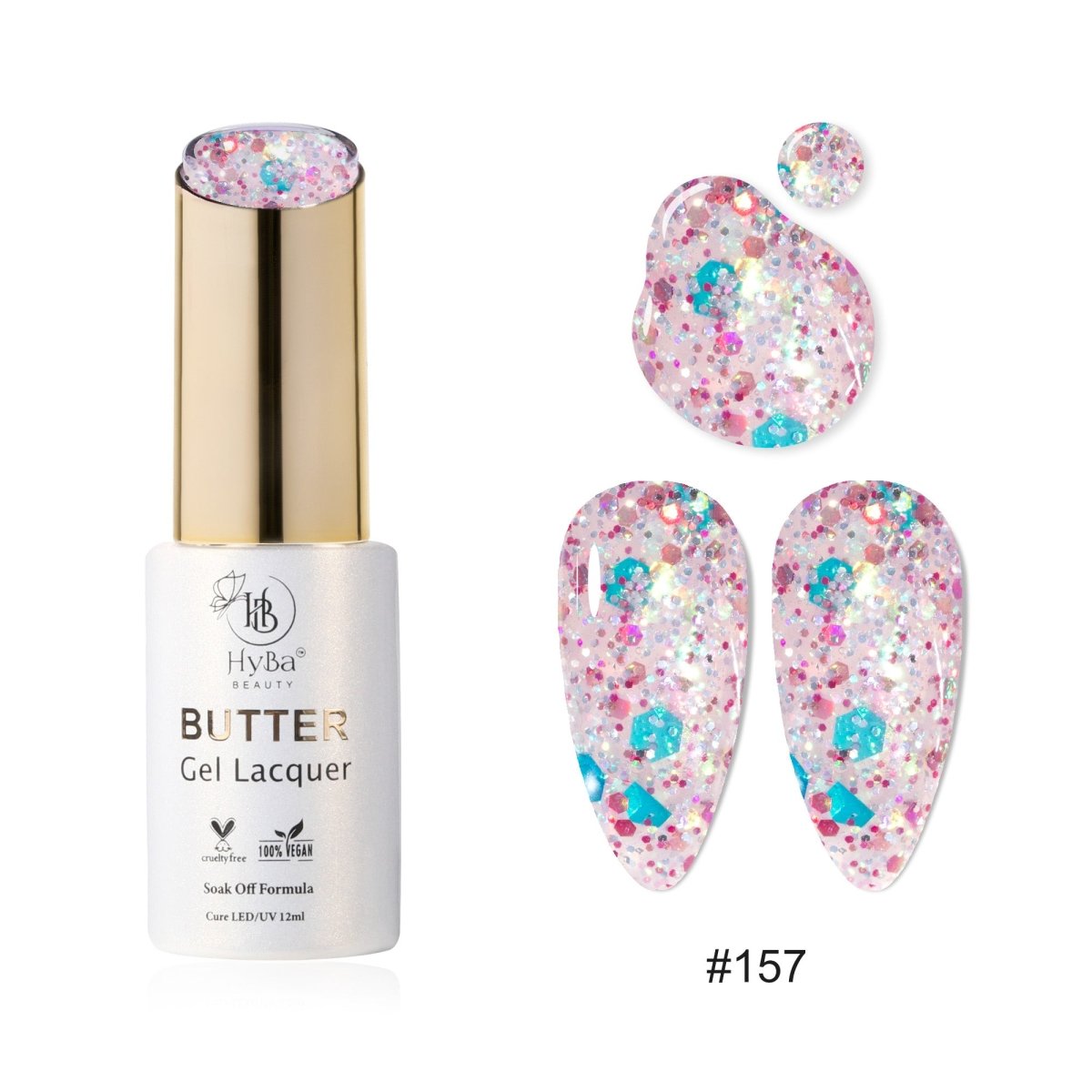 BUTTER Gel Polish - SERIES Collection 16 (Colors #151-#160) - Free Top & Base