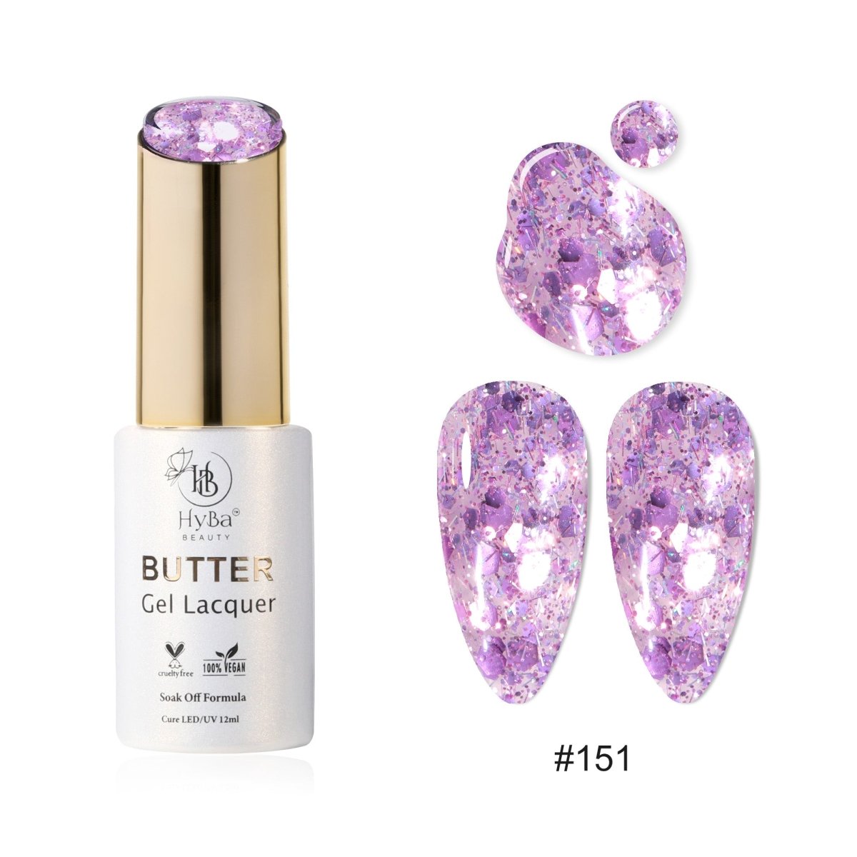 BUTTER Gel Polish - SERIES Collection 16 (Colors #151-#160) - Free Top & Base