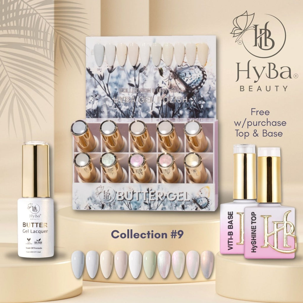 BUTTER Gel Polish SERIES Collection 9  (Colors #081-#090) - Free Top & Base